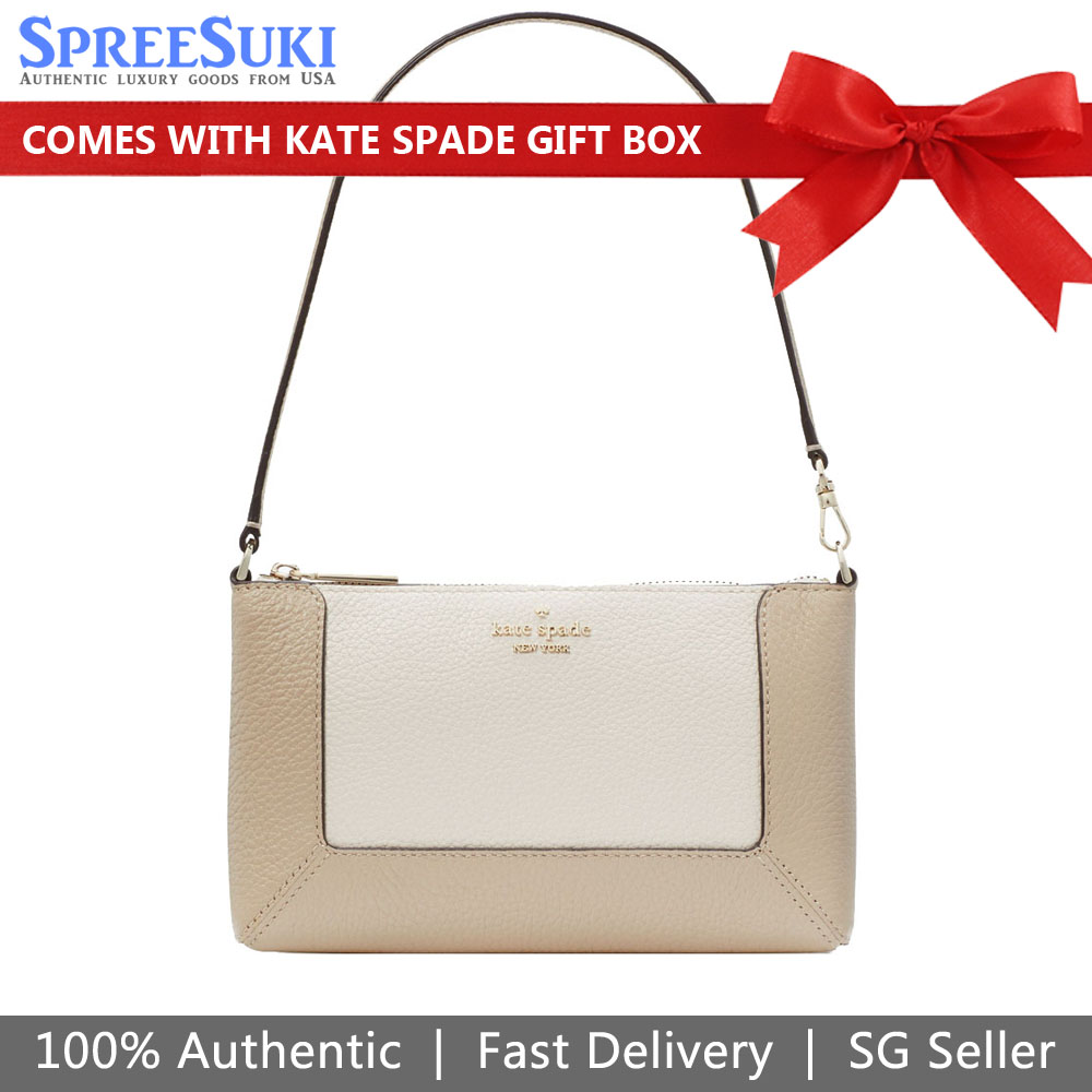 Kate Spade Lena Colorblock Convertible Wristlet Light Sand Multi # KH791