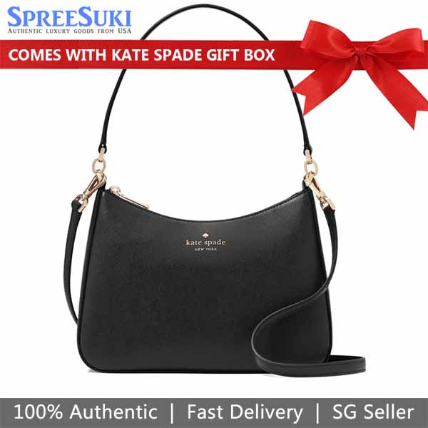 Kate Spade Crossbody Bag Sling Madison Saffiano Leather Shoulder Bag Black # KH397