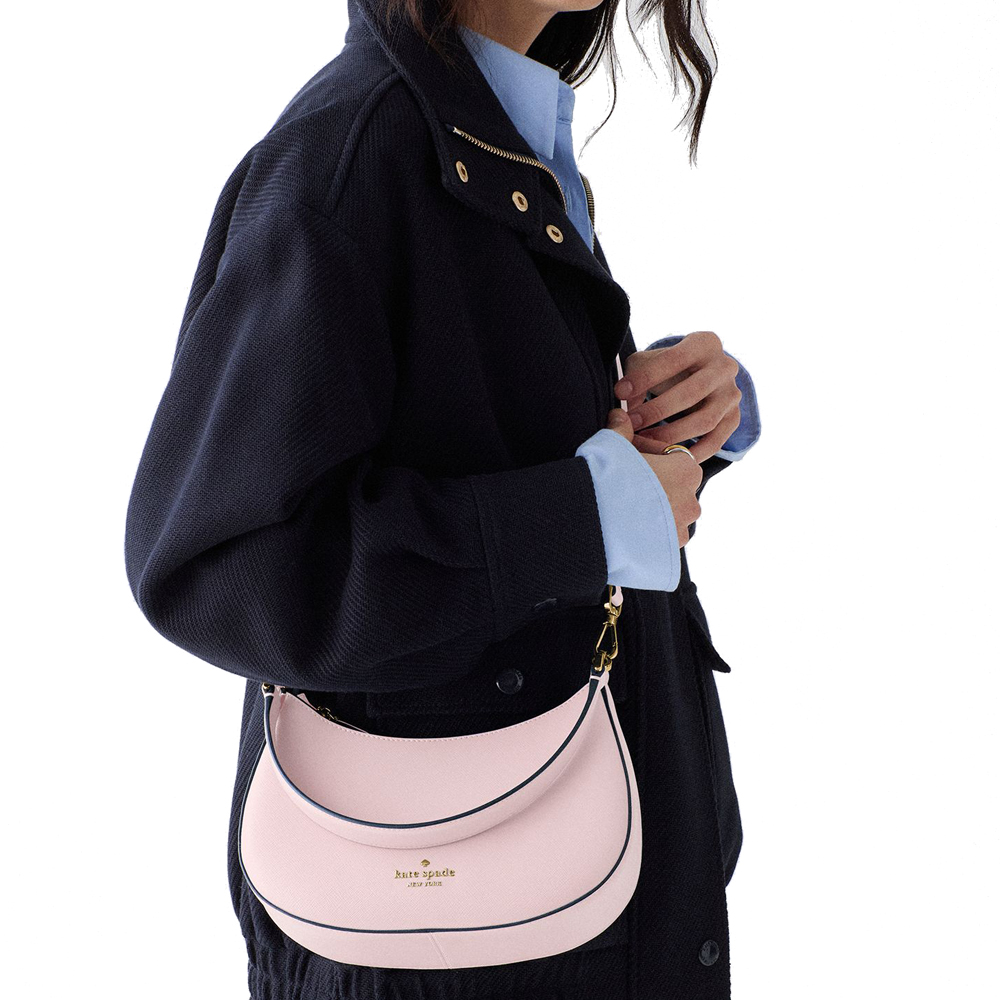 Kate Spade Paige Convertible Crossbody Shimmer Pink Light pink # KK983