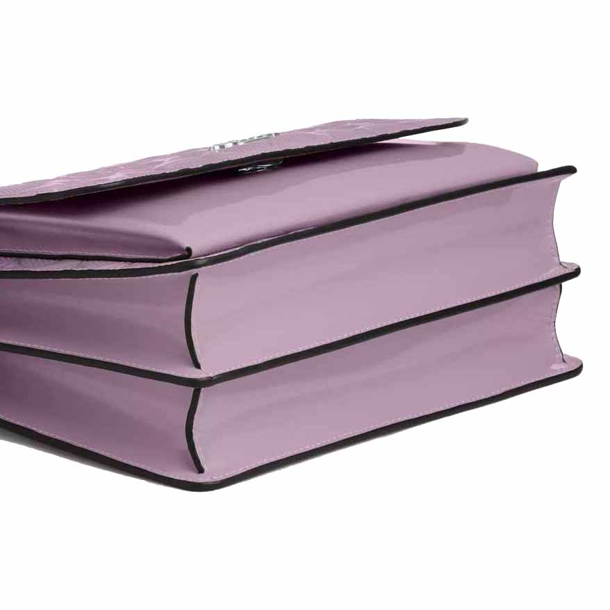 Coach Klare Crossbody Bag In Signature Leather Silver Light Violet Light Purple # CDA97