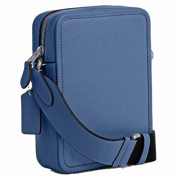 Coach Sullivan Crossbody Silver Light Denim Blue # CAT81