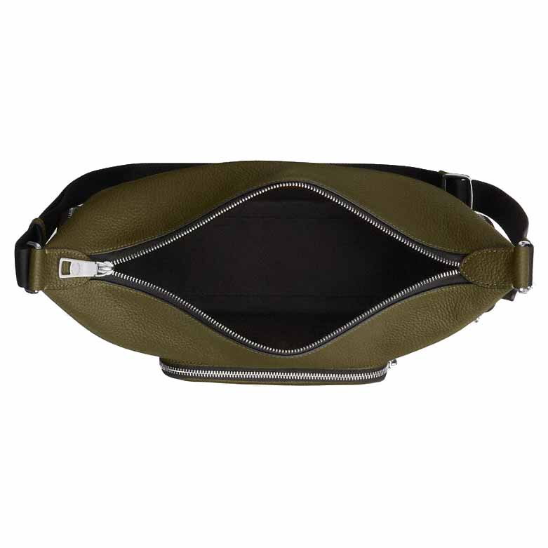 Coach Finn Crossbody Bag With Pockets Silver Olive Army Green # CCG15