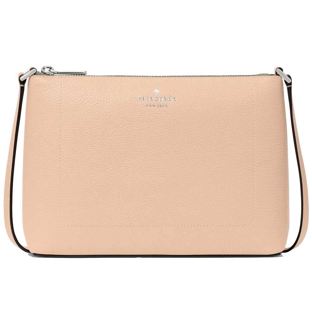 Kate Spade Leila Medium Crossbody Fresh Peach Beige # KG464