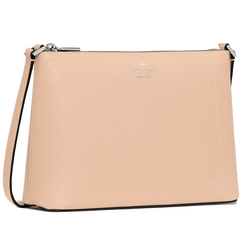 Kate Spade Leila Medium Crossbody Fresh Peach Beige # KG464