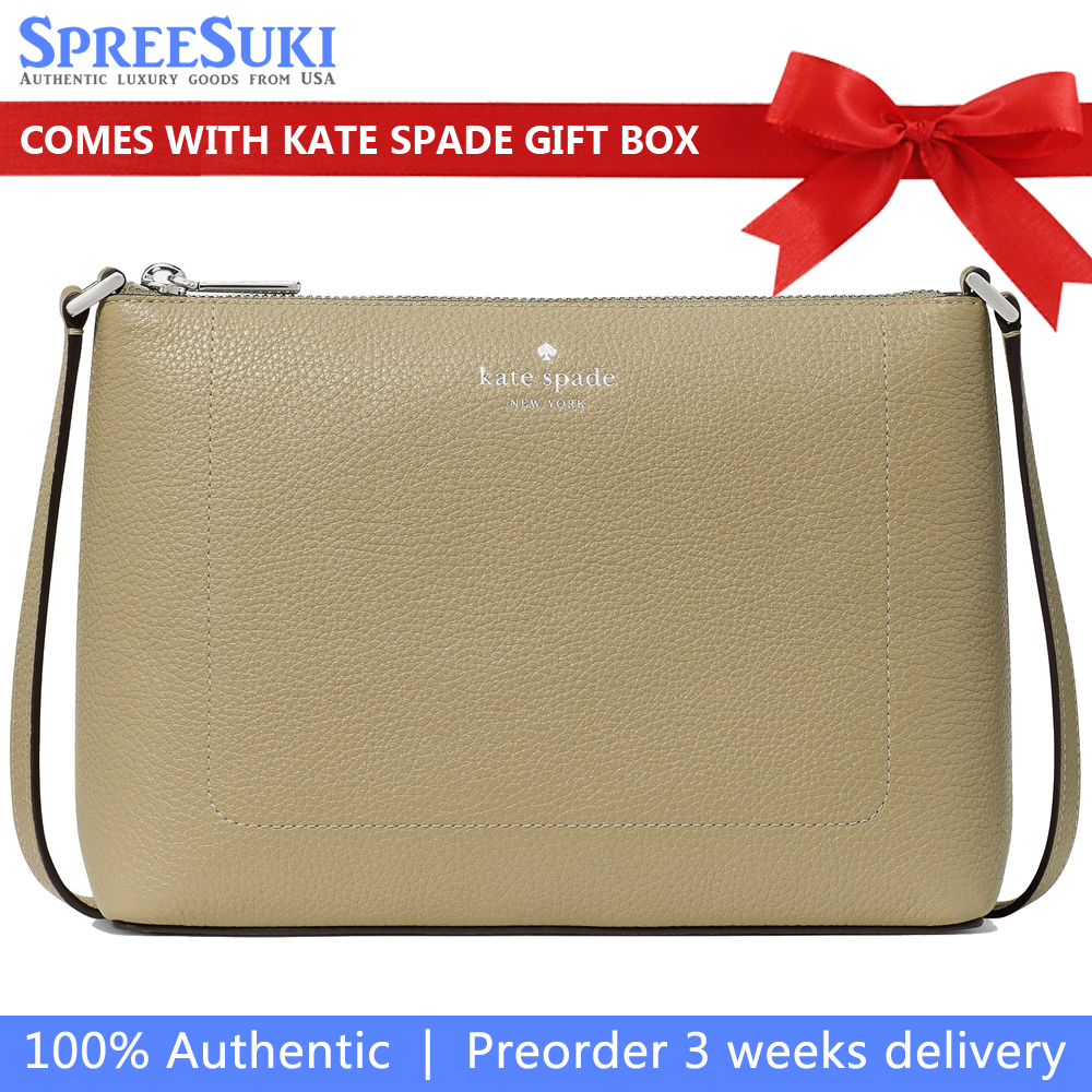 Kate Spade Leila Medium Crossbody Elm Olive # KG464