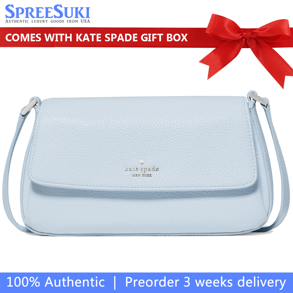 Kate Spade Sutton Mini Flap Crossbody Pale Sapphirine Light blue # KO122