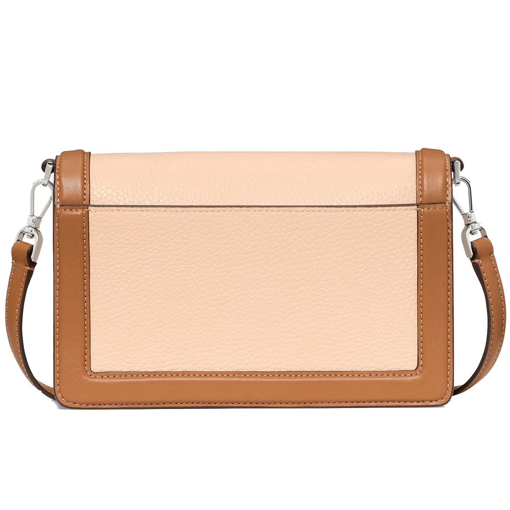 Kate Spade Knott Mini Flap Crossbody Crisp Peach Multi Brown # KM610