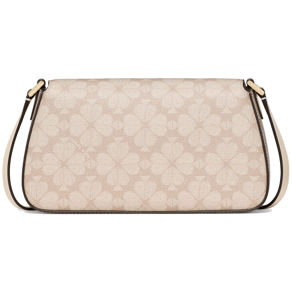 Kate Spade Sutton Spade Flower Mini Crossbody Bag Dark Beige Moon Dust # KO534