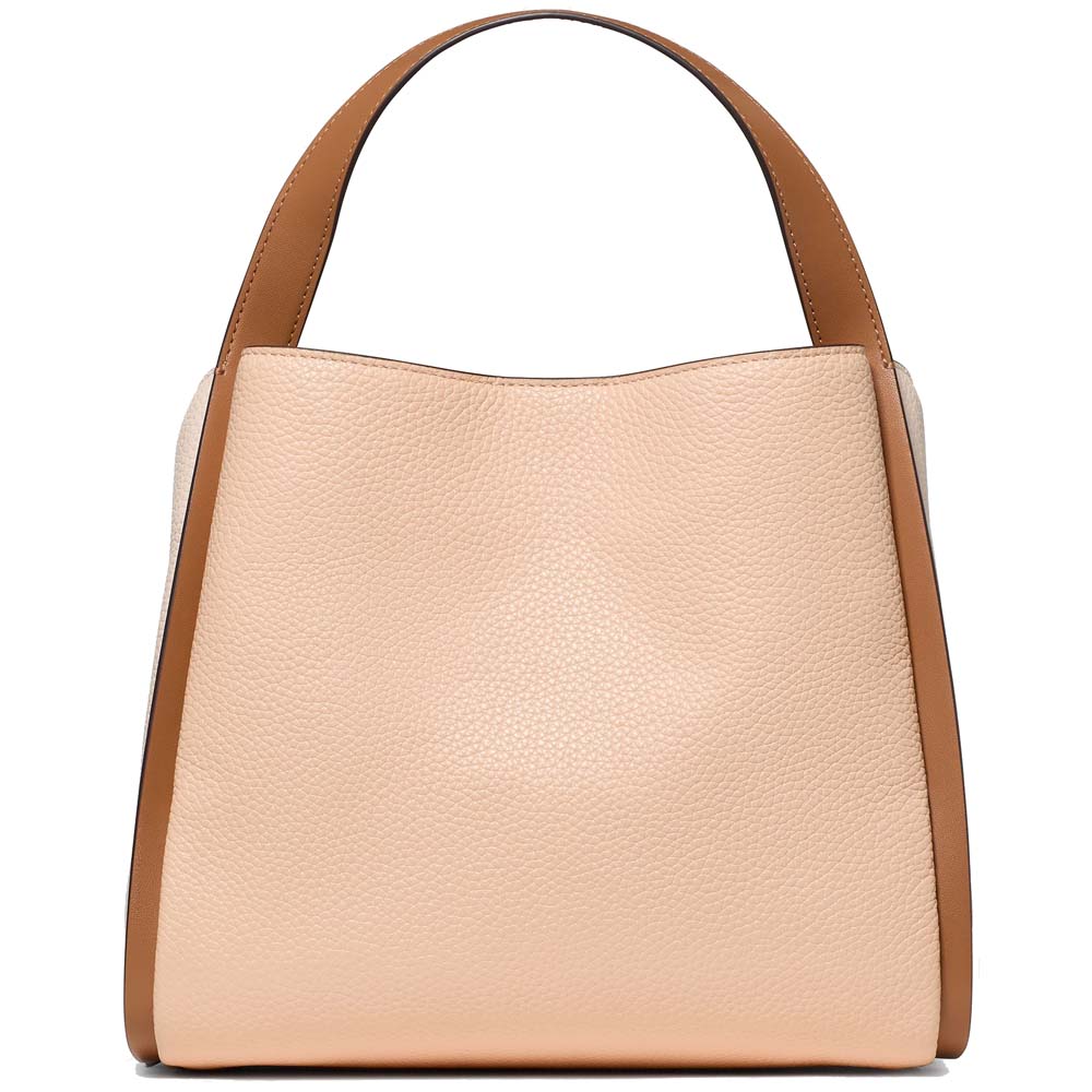 Kate Spade Knott Colorblock Convertible Carryall Crisp Peach Multi Beige # KM664