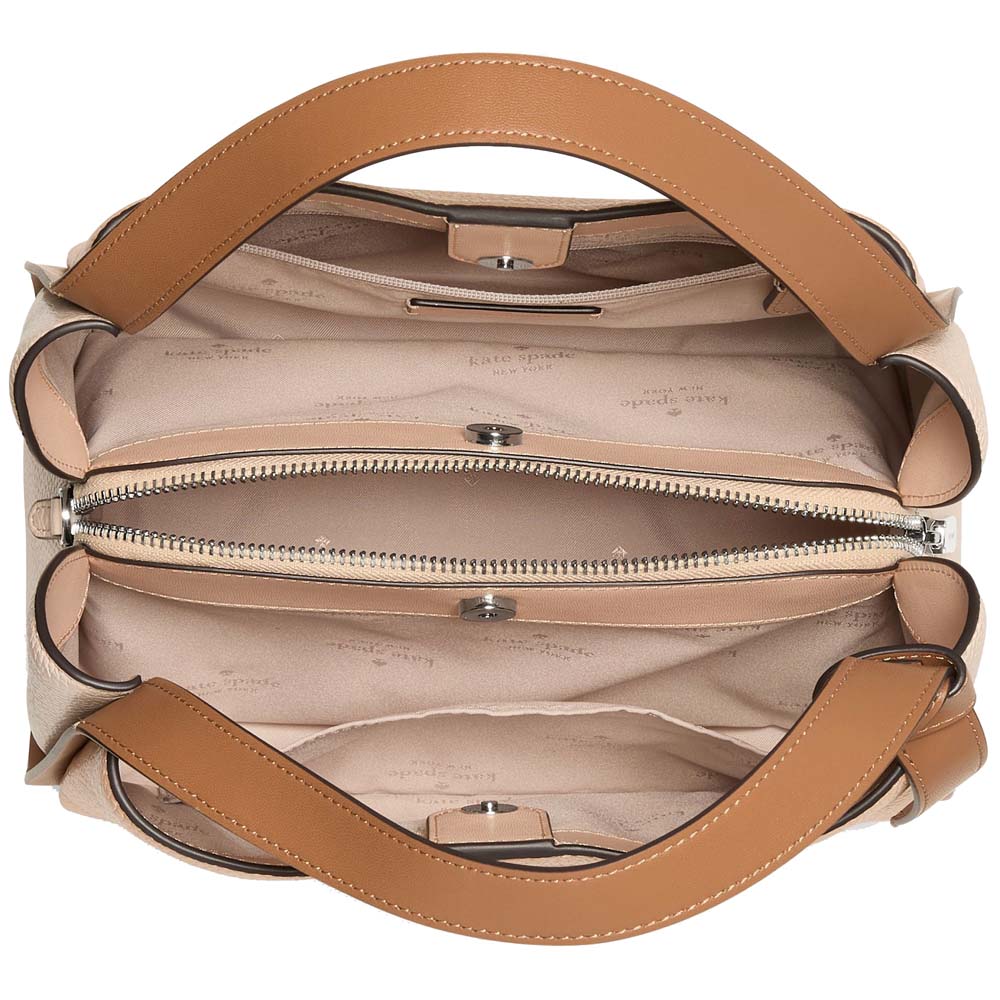 Kate Spade Knott Colorblock Convertible Carryall Crisp Peach Multi Beige # KM664