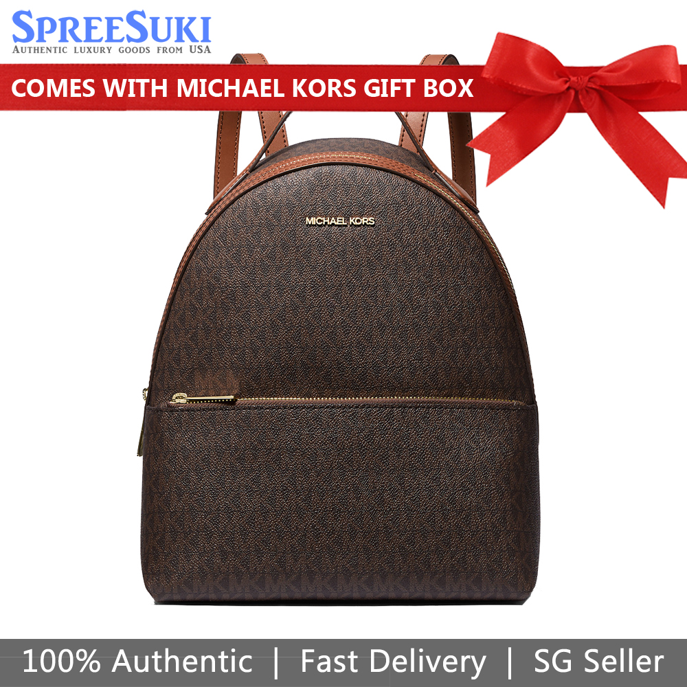 Michael Kors Sheila Medium Logo Backpack Brown # 35F3G6HB6B