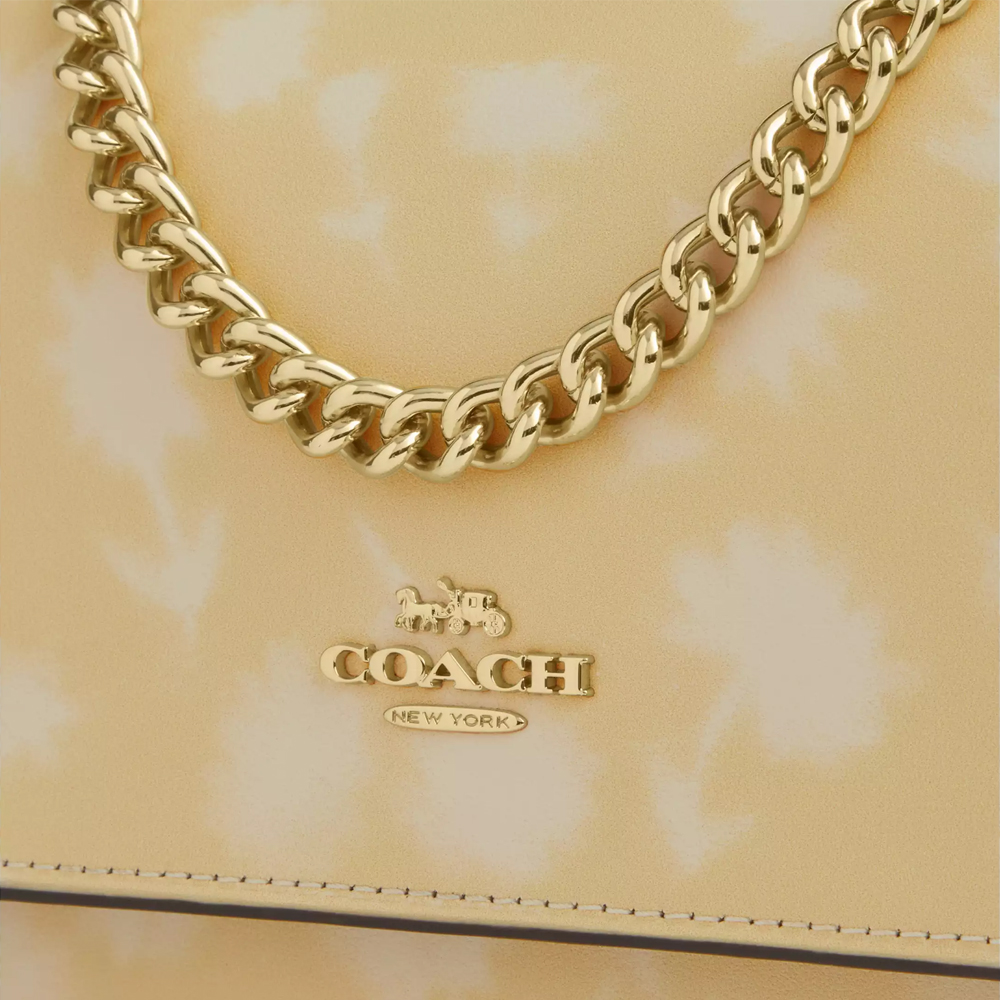 Coach Mini Klare Crossbody Bag With Floral Print Washed Yellow # CDW81
