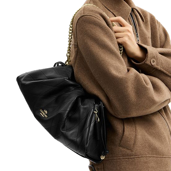 Coach Faye Large Shoulder Bag With Quilting Black # CCZ58