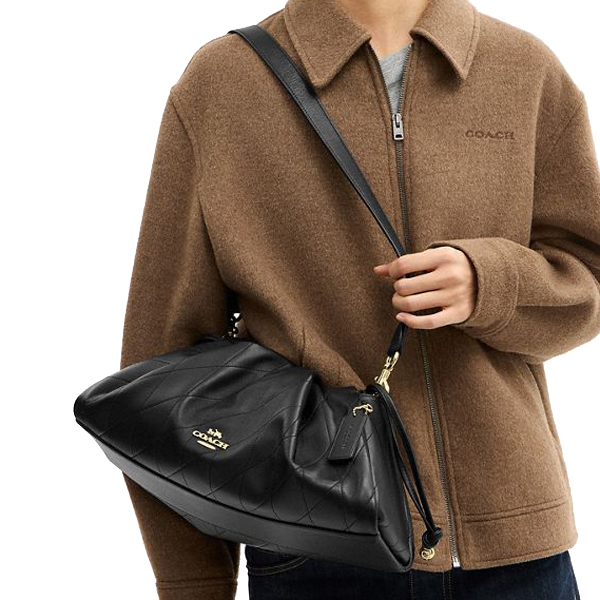 Coach Faye Large Shoulder Bag With Quilting Black # CCZ58