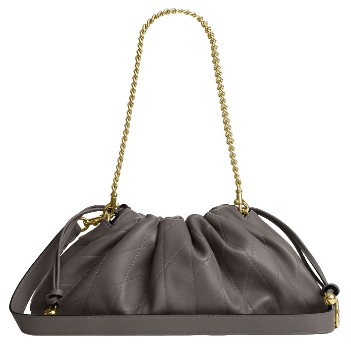 Coach Faye Large Shoulder Bag With Quilting Slate Grey # CCZ58