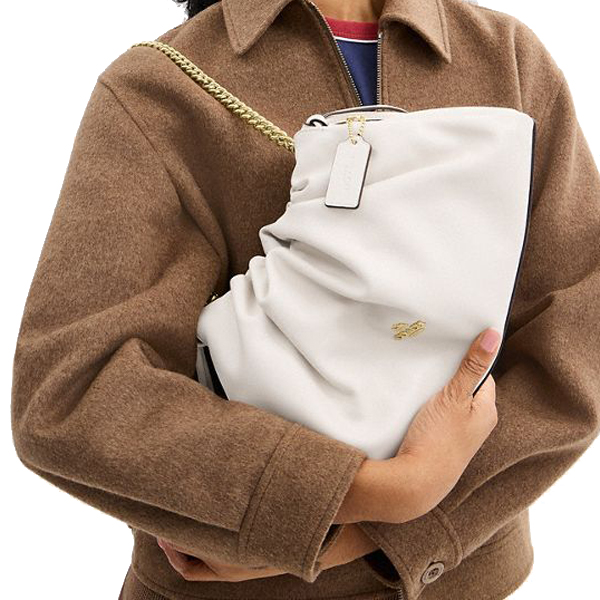 Coach Faye Large Shoulder Bag Chalk White # CCE68