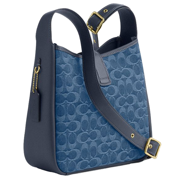Coach Hadley Convertible Crossbody Bag In Signature Denim Indigo Blue Denim # CDB98