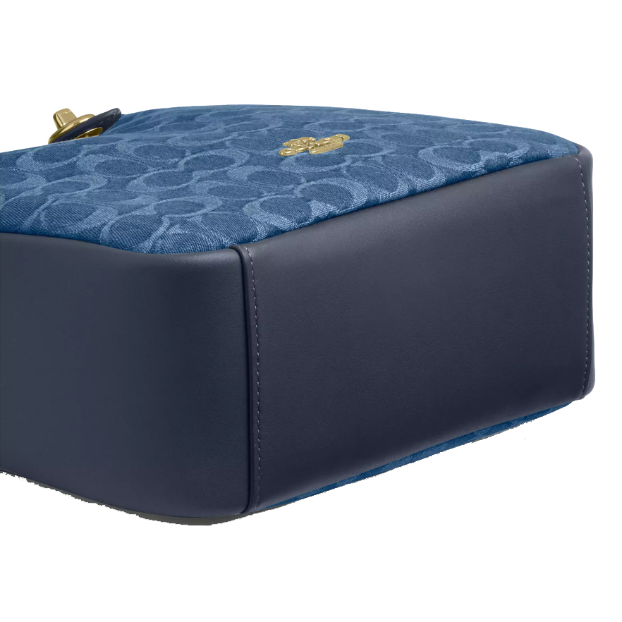 Coach Hadley Convertible Crossbody Bag In Signature Denim Indigo Blue Denim # CDB98
