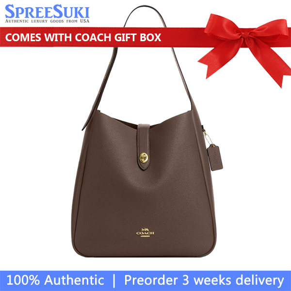 Coach Hadley Large Shoulder Bag Dark Stone Dark Grey # CCD65