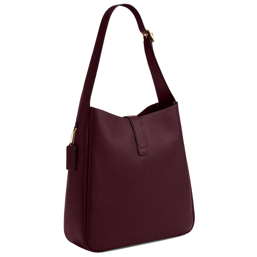 Coach Hadley Large Shoulder Bag Dark Wine Dark Red # CCD65