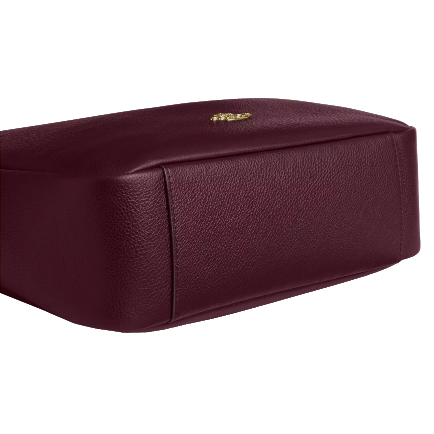 Coach Hadley Large Shoulder Bag Dark Wine Dark Red # CCD65