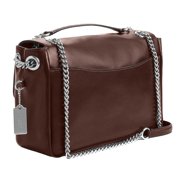 Coach Elodie Crossbody Bag Silver Maple Dark Red # CCF09