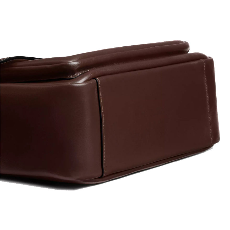 Coach Elodie Crossbody Bag Silver Maple Dark Red # CCF09