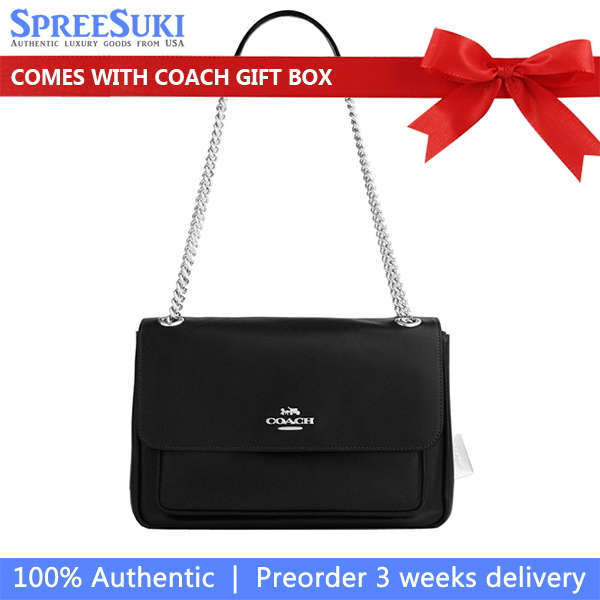 Coach Elodie Crossbody Bag Silver Black # CCF09