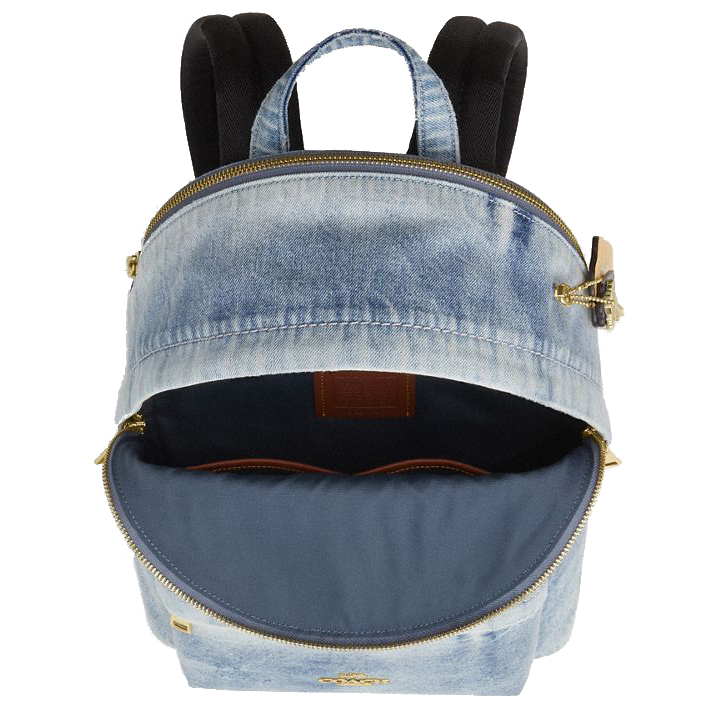 Coach Taylor Small Backpack In Loved Denim Light Indigo Light blue # CEF27