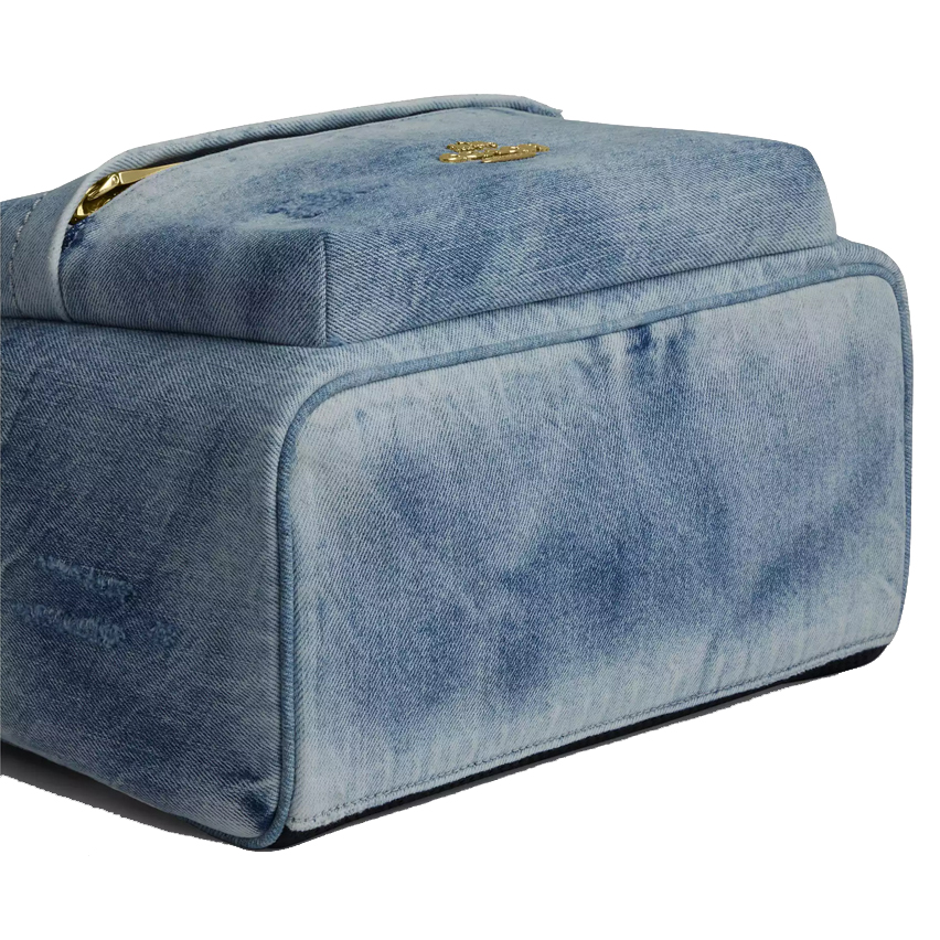 Coach Taylor Small Backpack In Loved Denim Light Indigo Light blue # CEF27