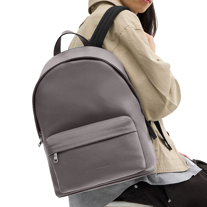 Coach Taylor Backpack Silver Graphite Grey # CDX93