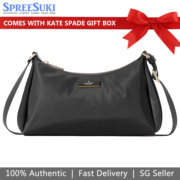 Kate Spade Carter Nylon Small Shoulder Bag Black # KL967