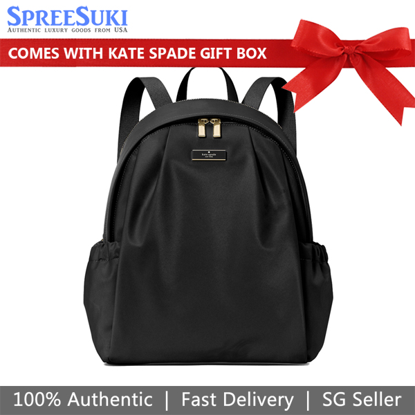Kate Spade Carter Nylon Large Backpack Black # KL962