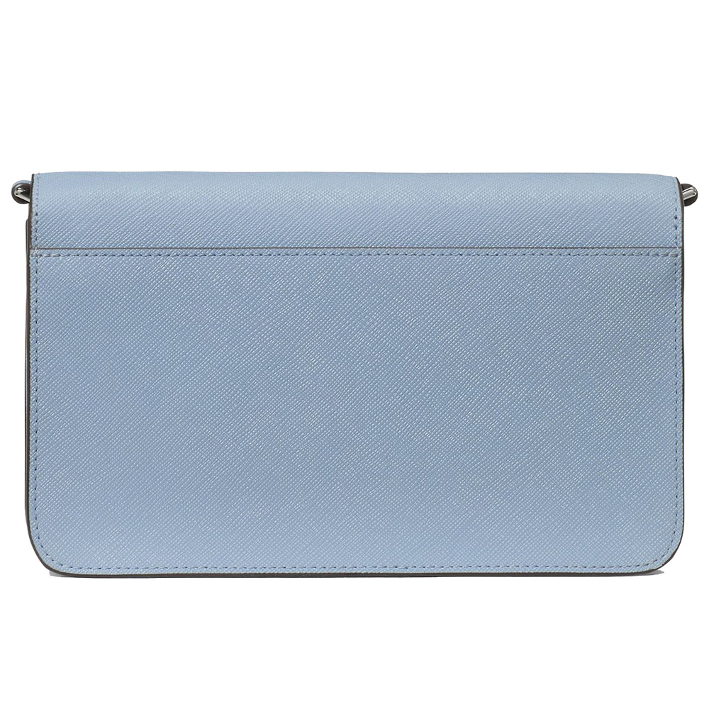 Kate Spade Sling Bag Madison Saffiano Pvc Mini Flap Crossbody Bag Muted Blue # KN746