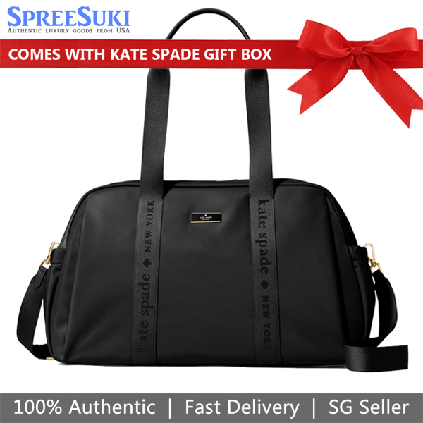 Kate Spade Carter Nylon Large Weekender Black # KL968
