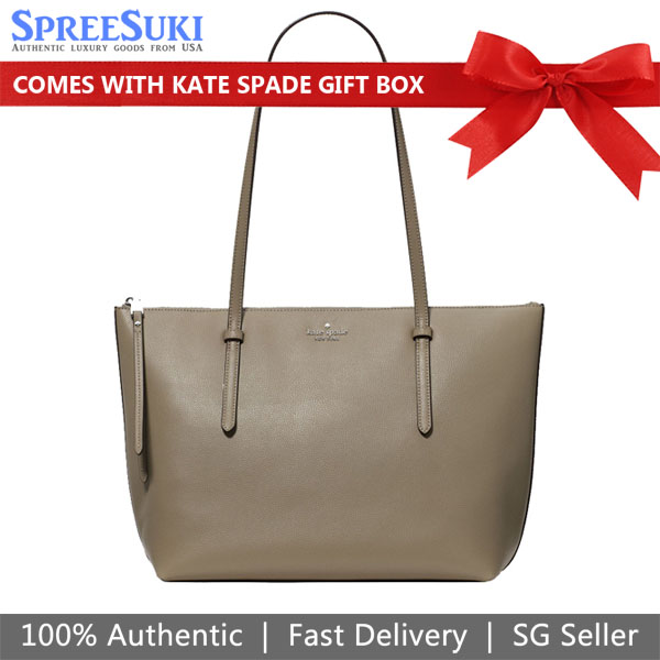Kate Spade All Day Tote Oyster Shell Grey # KO140