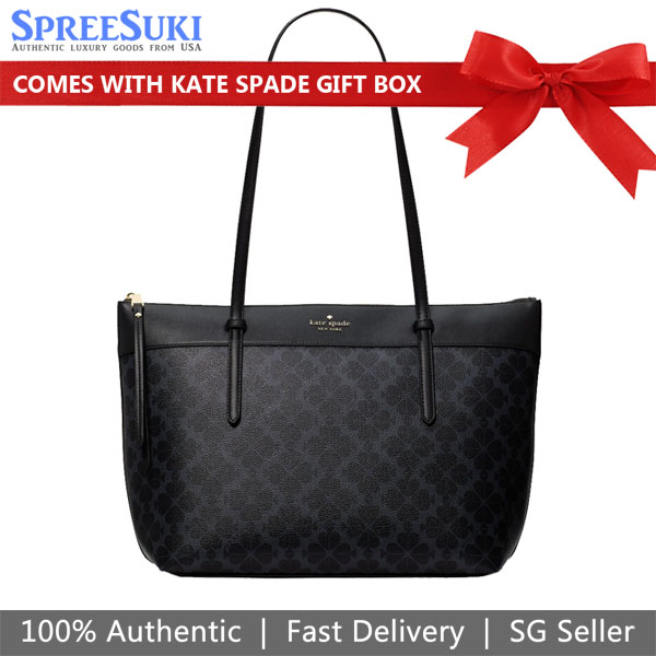 Kate Spade All Day Spade Flower Tote Bag Black # KO142