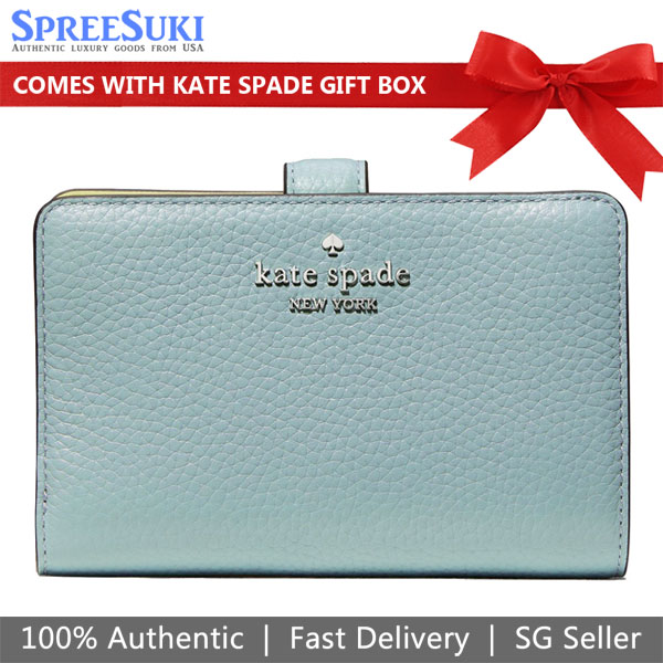 Kate Spade Medium Bifold Wallet Aventurine Light blue # KN750