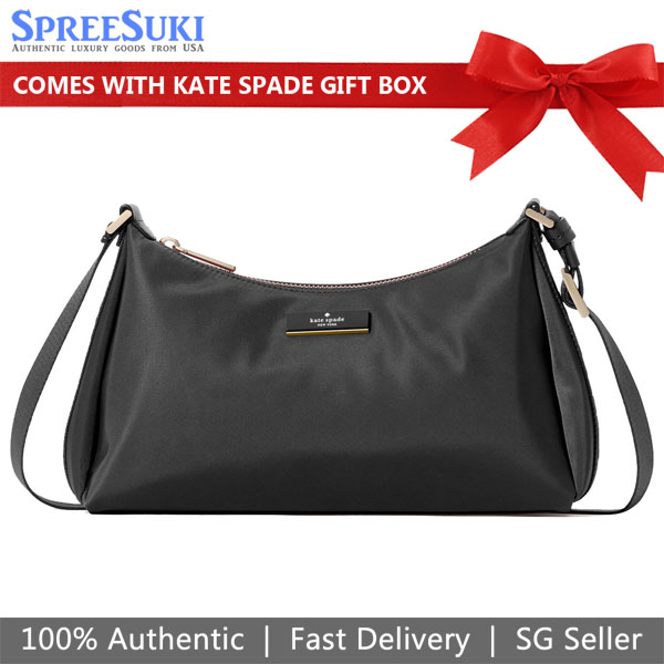 Kate Spade Carter Nylon Small Shoulder Bag Black # KL967