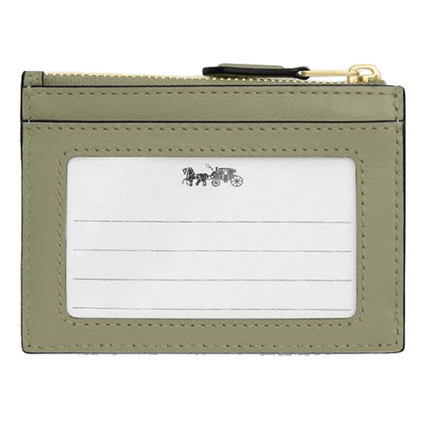 Coach Mini Skinny Id Case With Quilting Pistachio Green # CEH41