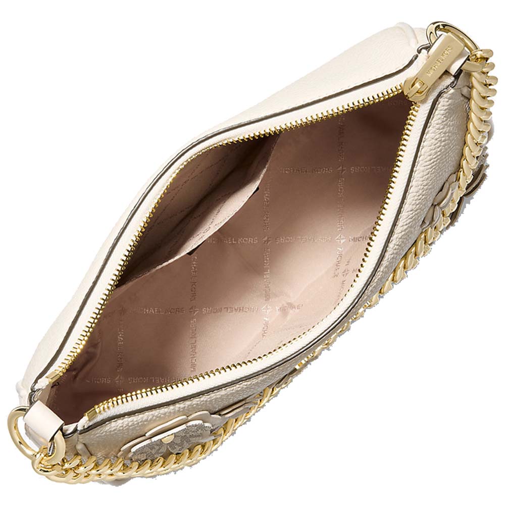 Michael Kors Jet Set Travel Large Embellished Convertible Crossbody Bag Light Cream Multi # 35S6GTVC9V