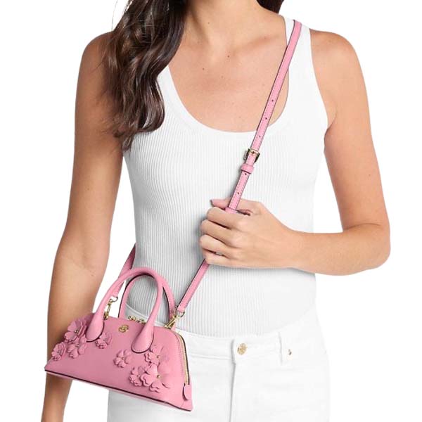 Michael Kors Petra Small Floral Embellished Crossbody Bag Carnation Pink # 35S6G2PC1V
