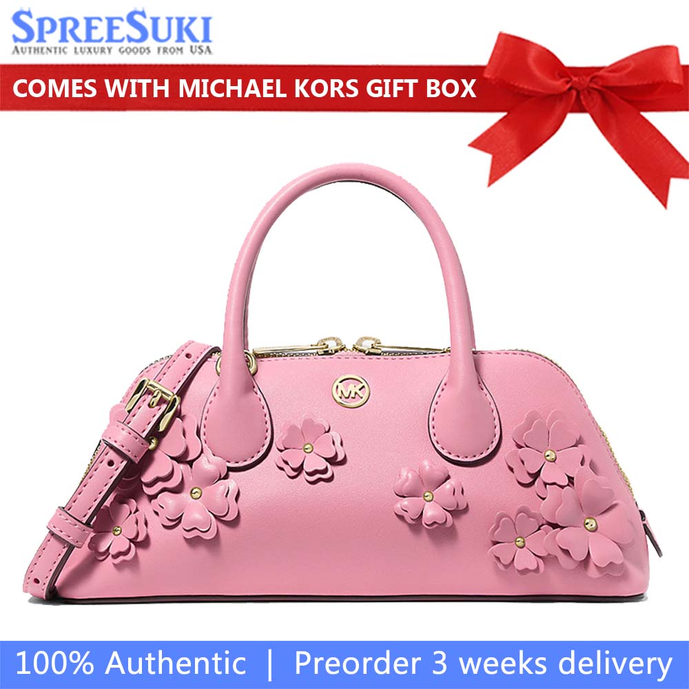 Michael Kors Petra Small Floral Embellished Crossbody Bag Carnation Pink # 35S6G2PC1V