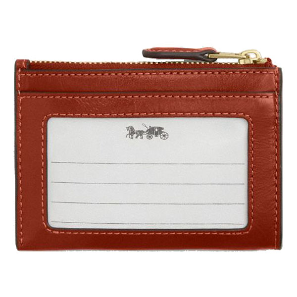 Coach Mini Skinny Id Case Im Cinnamon DARK ORANGE # CEC47