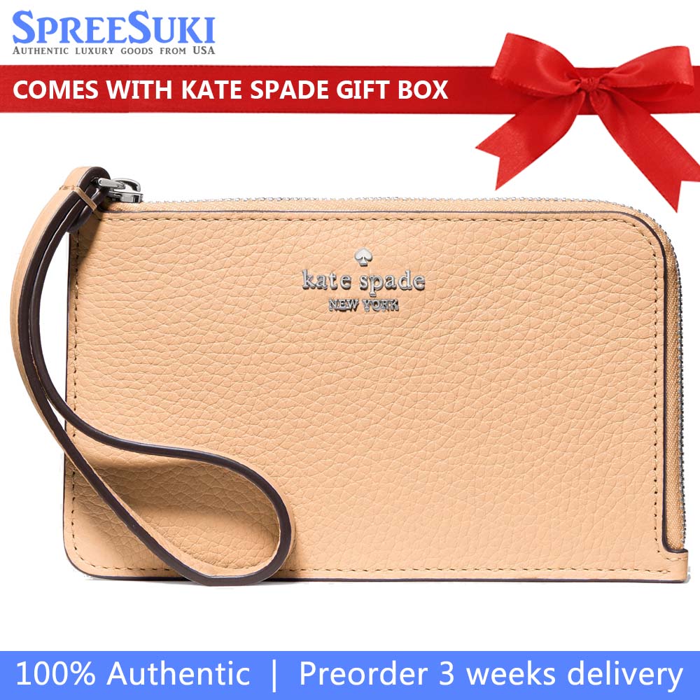 Kate Spade Lucy Small Card Holder Wristlet Citrus Glaze Orange # KM461
