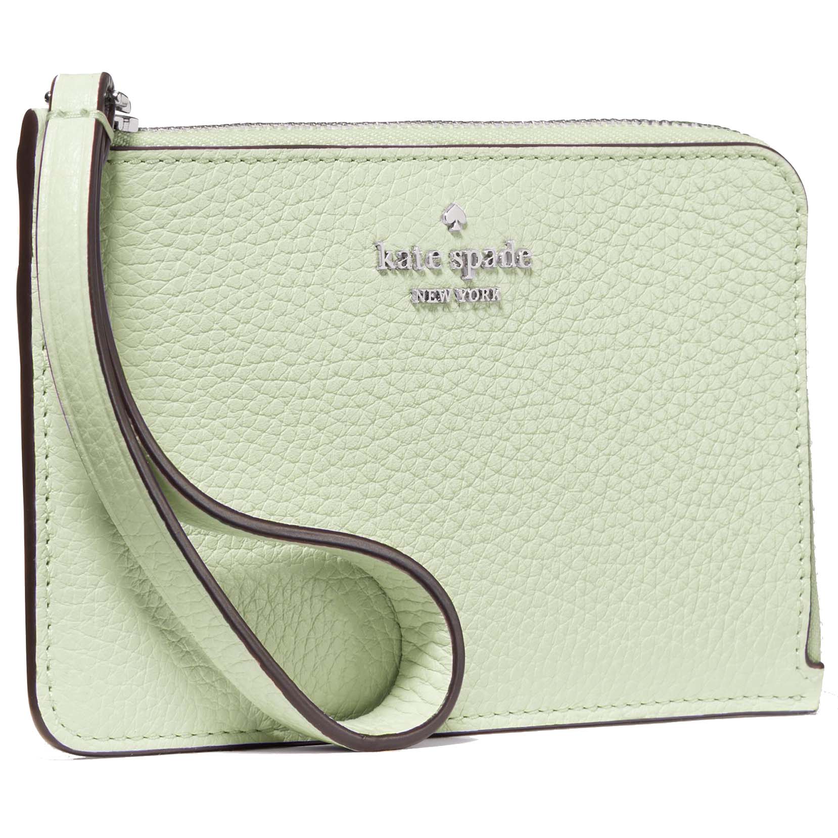 Kate Spade Lucy Small Card Holder Wristlet Lime Frosting Green # KM461