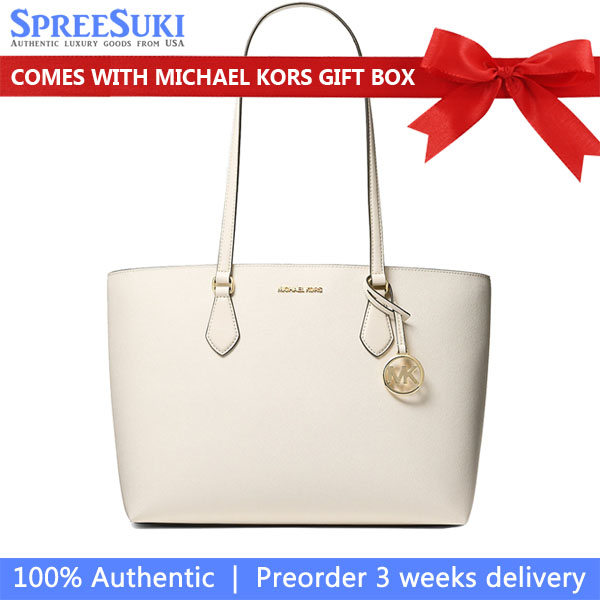 Michael Kors Sheila Large Tote Bag Light Cream # 35S4G6HT9L