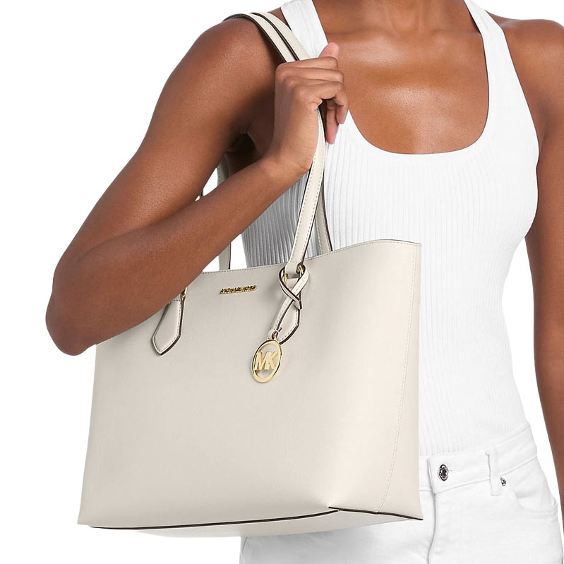 Michael Kors Sheila Large Tote Bag Light Cream # 35S4G6HT9L