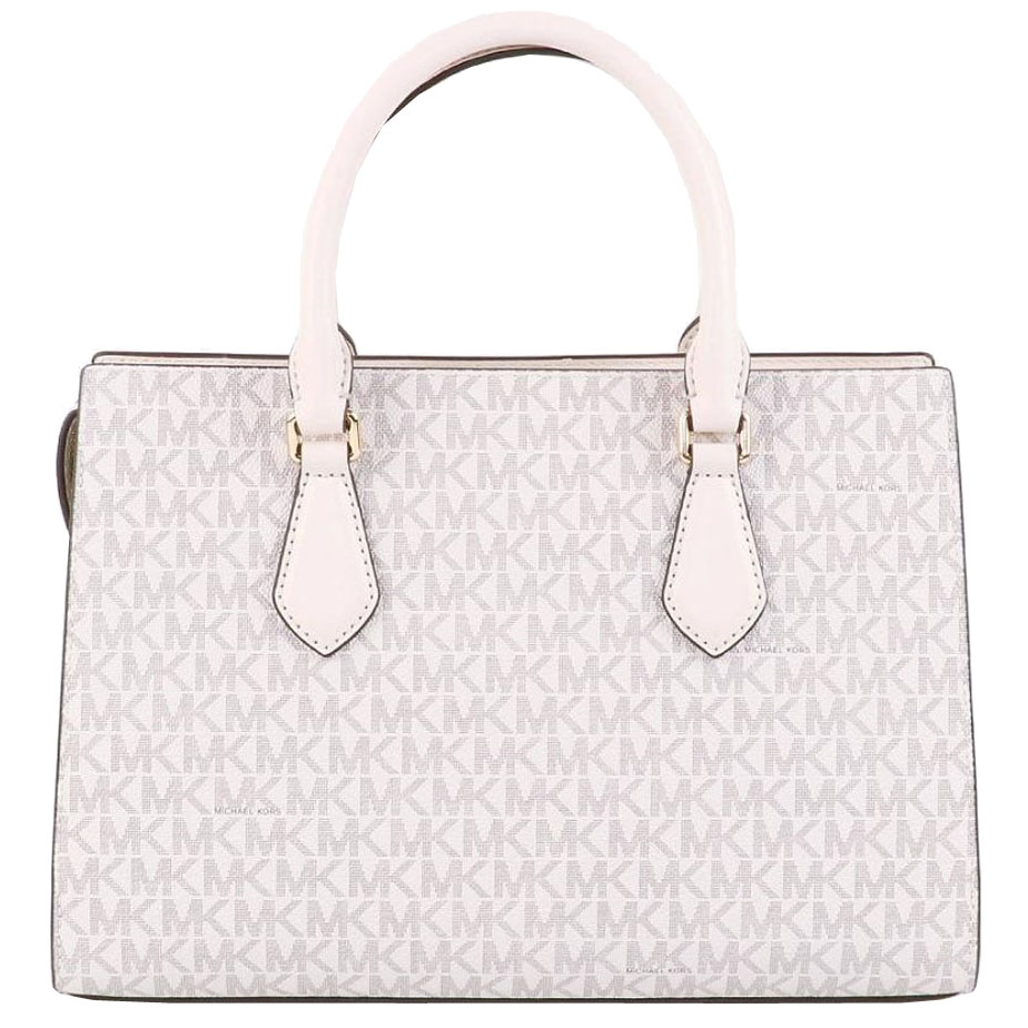 Michael Kors Sling Bag Crossbody Sheila Medium Logo Satchel Light Cream Multi # 35S3G6HS2B
