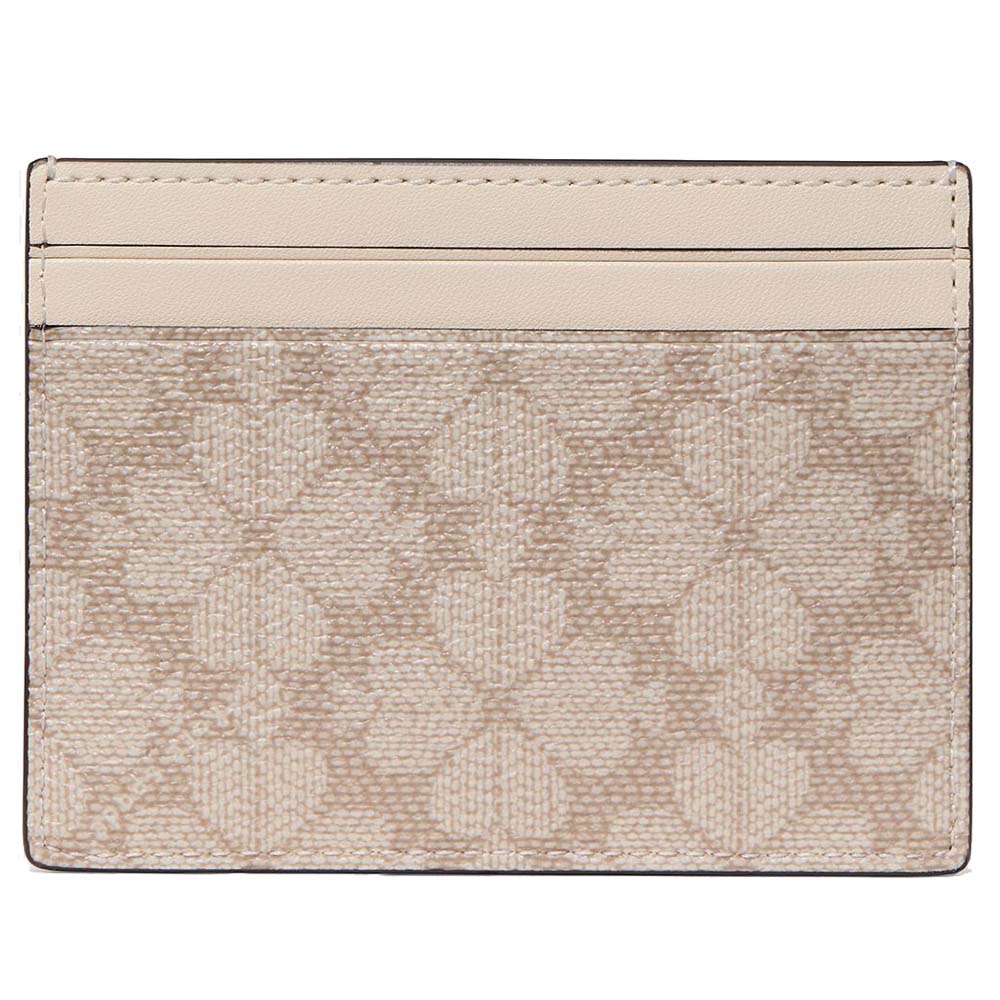 Kate Spade Spade Flower Small Slim Card Holder Dark Beige Moon Dust # KN761